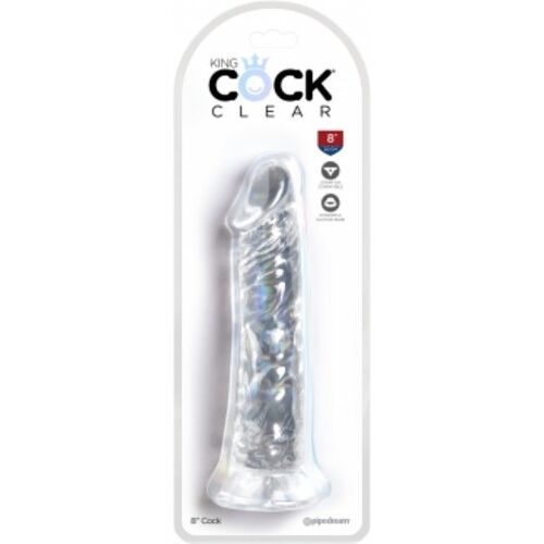 Realistic Dildo King Cock Clear 19.7 cm Translucent