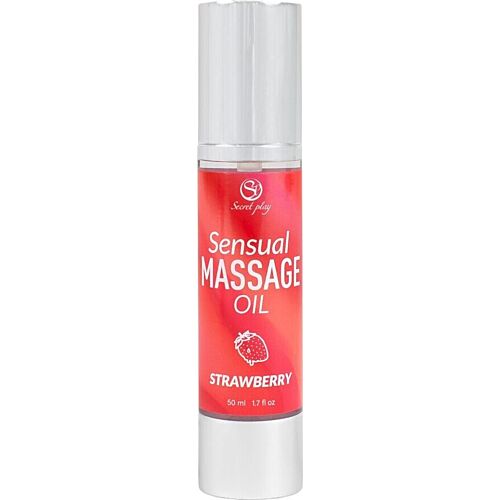 Massage Oil SECRETPLAY Strawberry with Sensual Glide