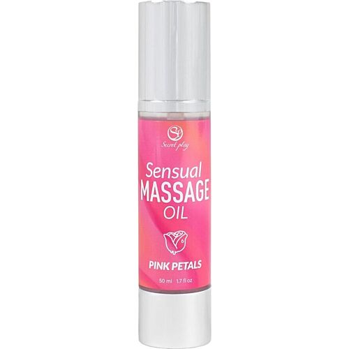 Massage Oil Secretplay Pink Petals with Satin Finish
