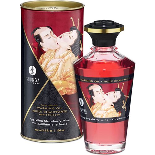 Shunga Massage Oil — Strawberries & Cava Heat