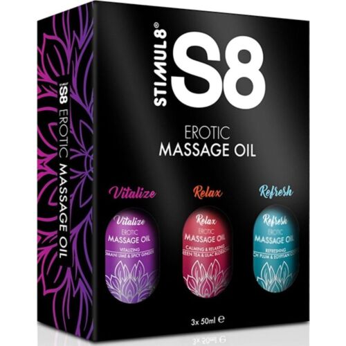 STIMUL8 S8 Massage Oil Box 3 x 50ml