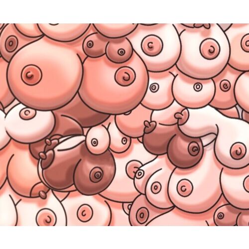 Diablo Picante Fun Mouse Pad with Boobs Design