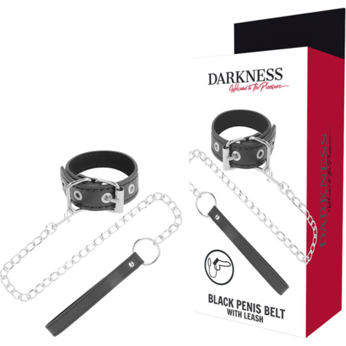 Penis Ring Darkness Bondage with Chain for Submission