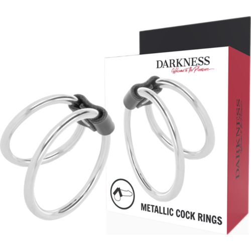 Double Metal Penis Ring Darkness | Enhance Your Stamina