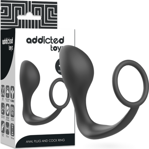 Anal Plug Addicted Toys with Elastic Silicone Ring