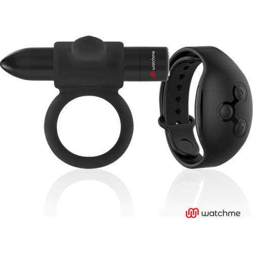 Vibrating Cock Ring BLACK&SILVER CAMERON WATCHME