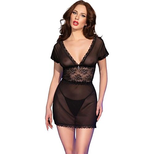 Babydoll CHILIROSE CR 4830 Transparent Tulle and Lace