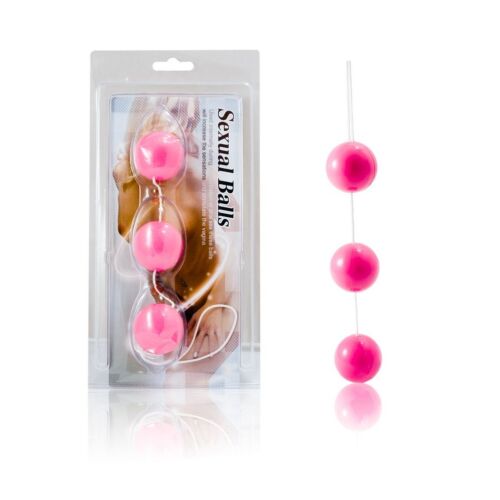 Anal Balls BAILE STIMULATING 3-Piece Set with Extraction Ring