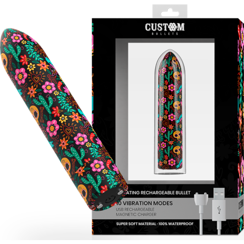 Custom Bullets Rechargeable Skull Vibrating Bullet with 10 Modes