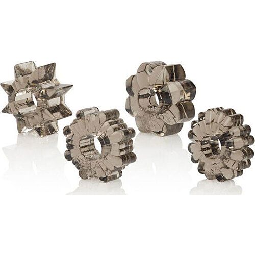 Penis Rings CALEXOTICS Basic Set 4 Enhancers for Stimulation