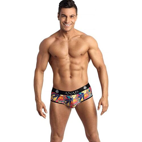Men's Lingerie ANAIS MEN Comics Jock Bikini with Open Buttocks