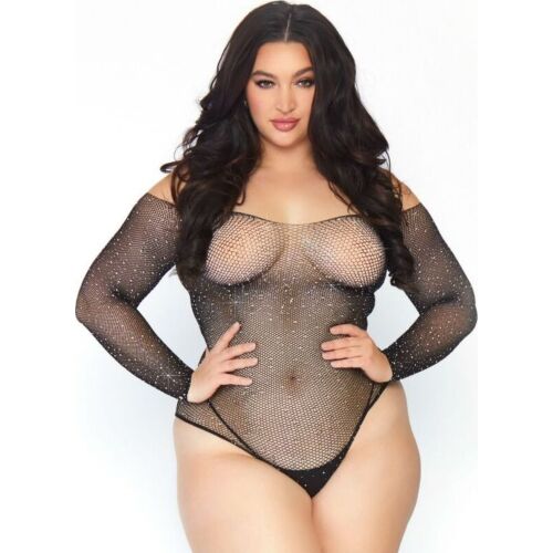 Crystalised Fishnet Bodystocking by Leg Avenue