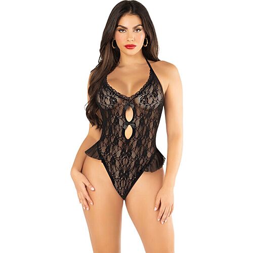 Bodysuit Leg Avenue Body with Bow & Ruffles