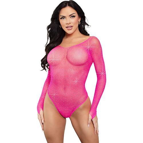 Long Sleeve Bodysuit Leg Avenue with Rhinestones