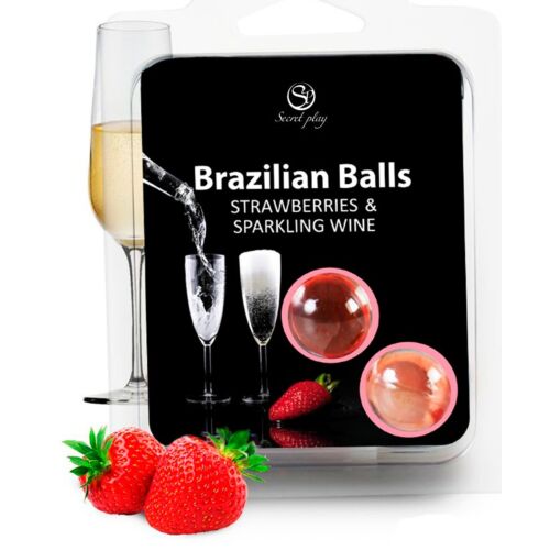 Brazilian Balls Set SECRETPLAY with Strawberry Champagne Aroma