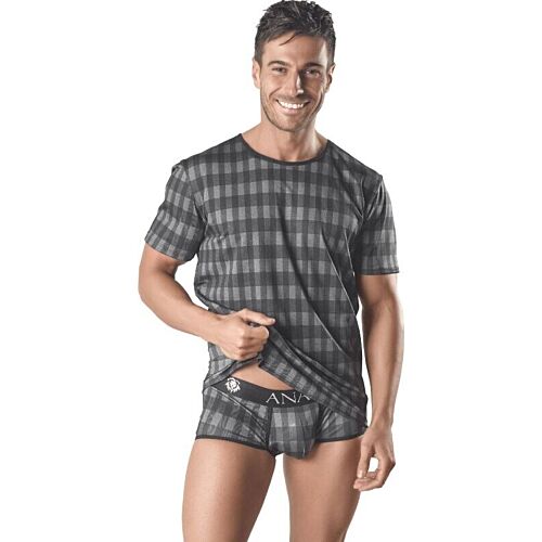 Men's T Shirt ANAIS AEGIS with Checkered Print
