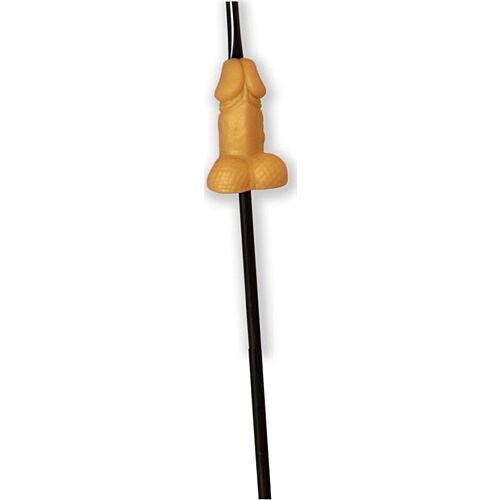 Straw Diablo Picante Golden Penis Figure for Parties