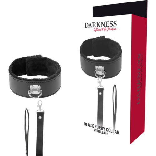 Bondage Collar Darkness with Titanium Chain