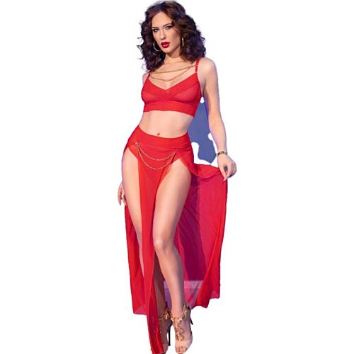 Lingerie Set CHILIROSE CR 4850 with Golden Accessories