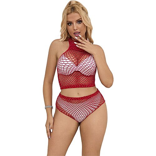 Lingerie Set Sublime 952402 Fishnet with Diamonds