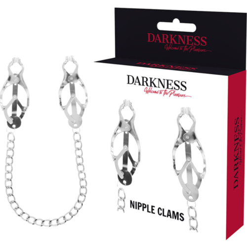 Nipple Clamps Darkness with Chain for Enhanced Sensation