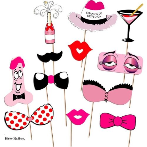 Photocall Party Set Diablo Picante Model 1 - 12 Fun Accessories