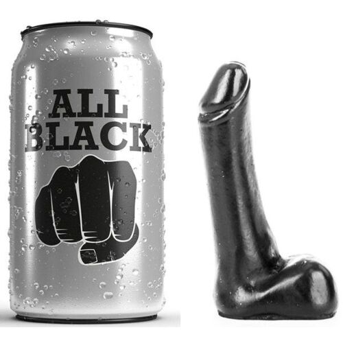 ALL BLACK 9 cm Slim Silicone Dildo