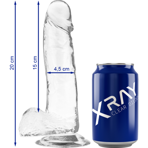 X RAY Clear Dildo 20 cm - Realistic and Transparent