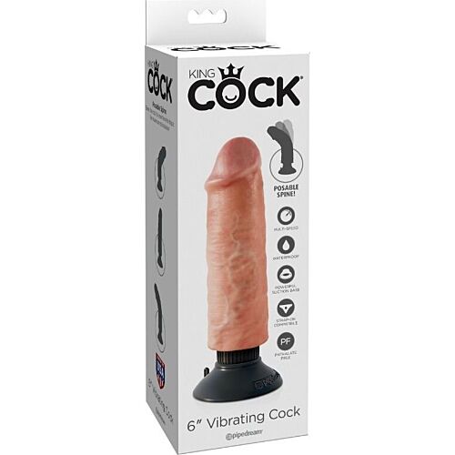 King Cock 15.24cm Realistic Vibrating Dildo