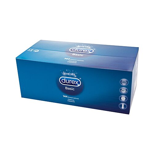 Durex Basic Condoms 144 Units Natural and Transparent