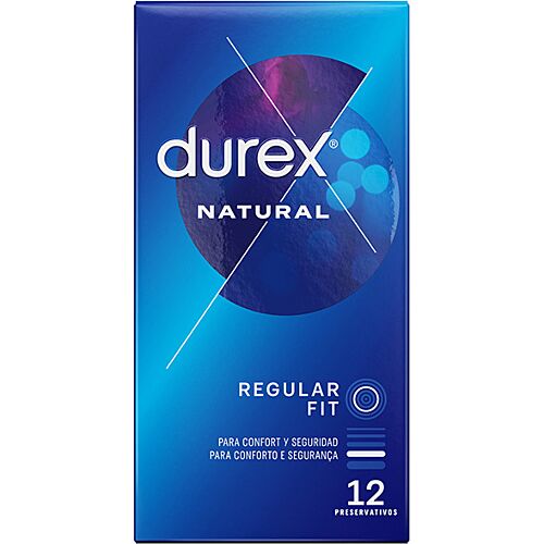 DUREX Natural Plus Condoms - Easy On Fit, 12 Units