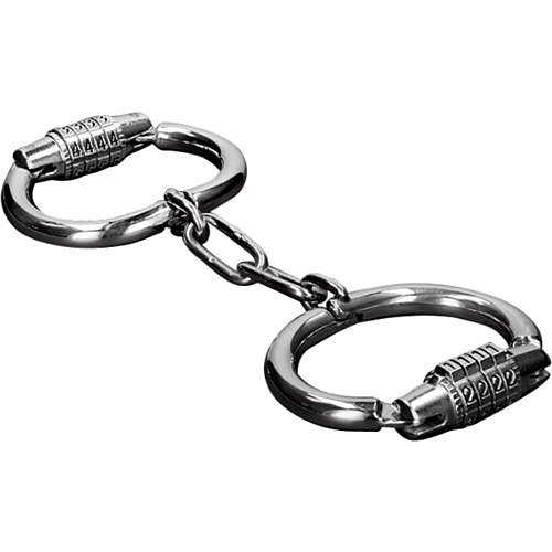 Metal Hard Handcuffs with Combination Lock Control