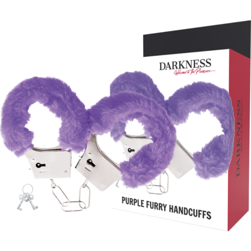 Metal Handcuffs Darkness Lilac Lined