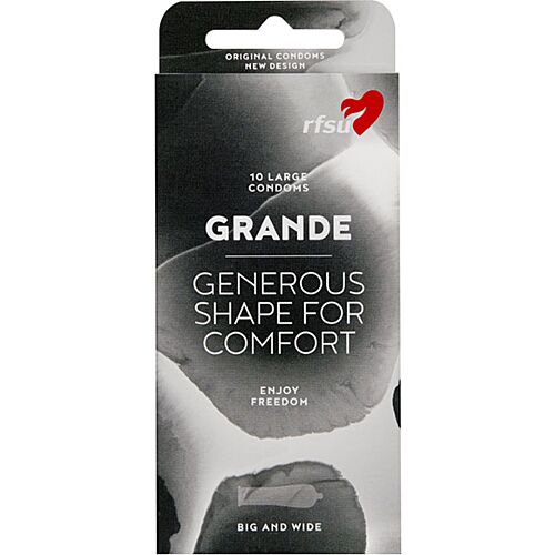 Condoms Rfsu Grande 10 Pack - Lubricated and Reliable