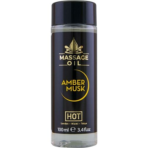 Massage Oil HOT Amber & Musk 100ml for Luxurious Relaxation