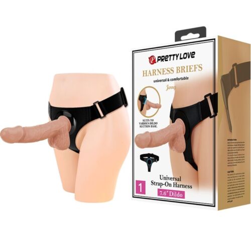 Harness Briefs Pretty Love Jerry with 21.8 cm Realistic Dildo