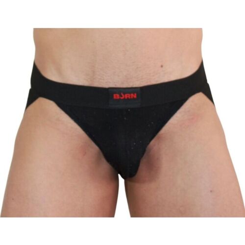 BURN 003 Shiny Jockstrap XL with Sheer Panels