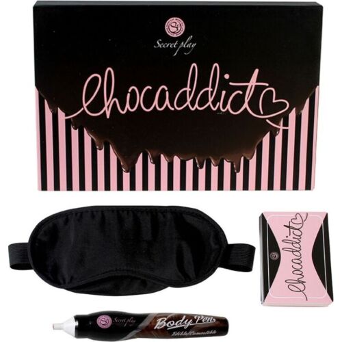 SECRETPLAY CHOCADDICT erotic card game with chocolate pen