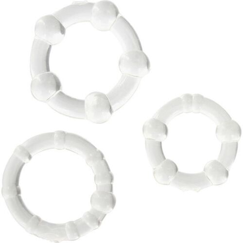 Set of Three Penis Rings by Seven Creations for Erection Control