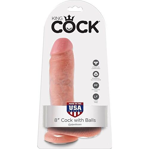 Dildo King Cock 8 Inch Natural with Realistic Feel