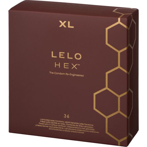 LELO HEX Respect XL Condoms – 36 Pack for Comfort