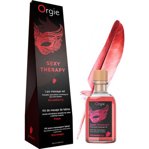 Massage Oil Set Orgie Lips Massage Kit Strawberry