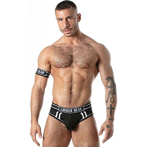 LOCKER GEAR Sport Mesh Jock Brief Black S