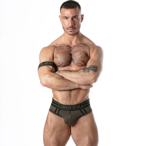 LOCKER GEAR Sport Mesh Jock Brief Khaki L