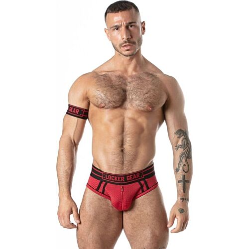 LOCKER GEAR Sport Mesh Jock Brief Red XL