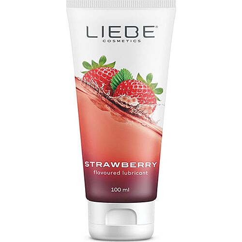 Lubricant Liebe Strawberry 100 ml - Edible Water-Based Formula