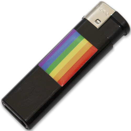PRIDE Lighter Black with LGBT Flag