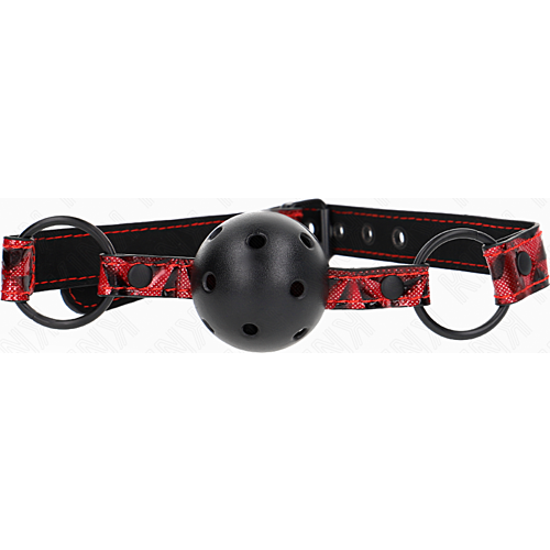 Ball Gag KINK Diamond Pattern Model 2 Adjustable 42-60 cm