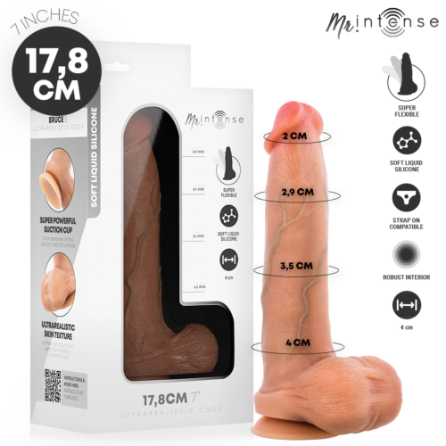 Dildo MR. INTENSE Bruce S with Testicles 17.8 cm