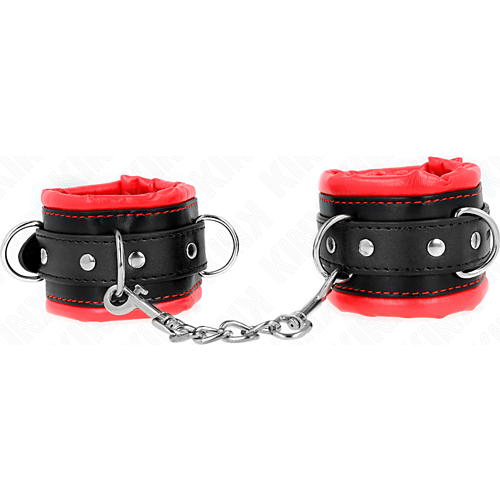 Wrist Cuffs KINK Heavy with Red Fur Lining